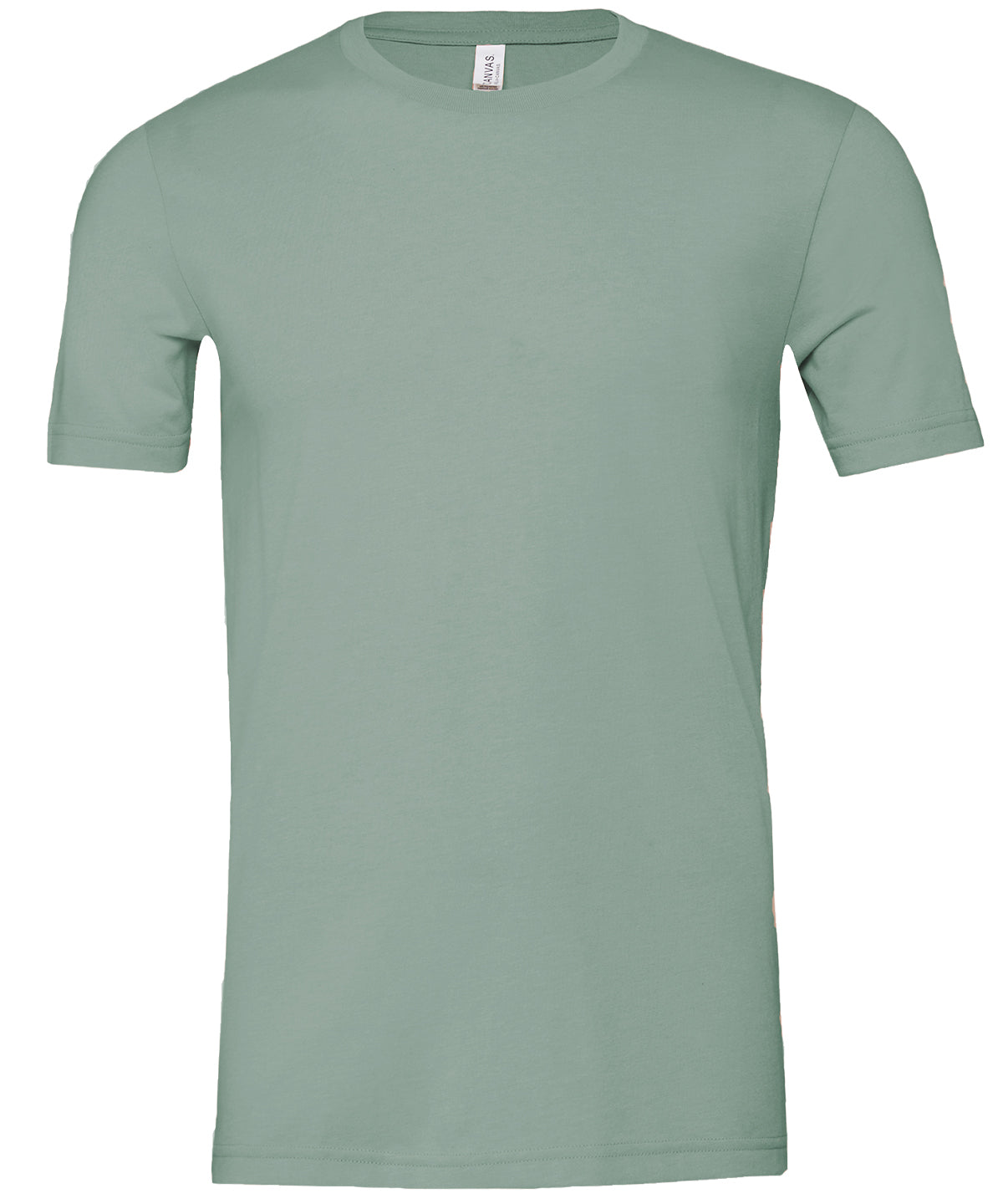 Unisex Heather CVC Short Sleeve T-Shirt in Heather Dusty Blue, front view
