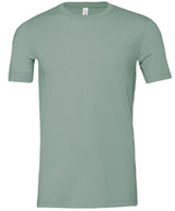 Unisex Heather CVC Short Sleeve T-Shirt in Heather Dusty Blue, front view