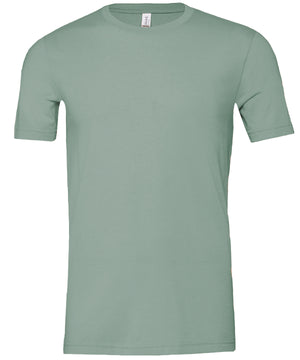 Unisex Heather CVC Short Sleeve T-Shirt in Heather Dusty Blue, front view