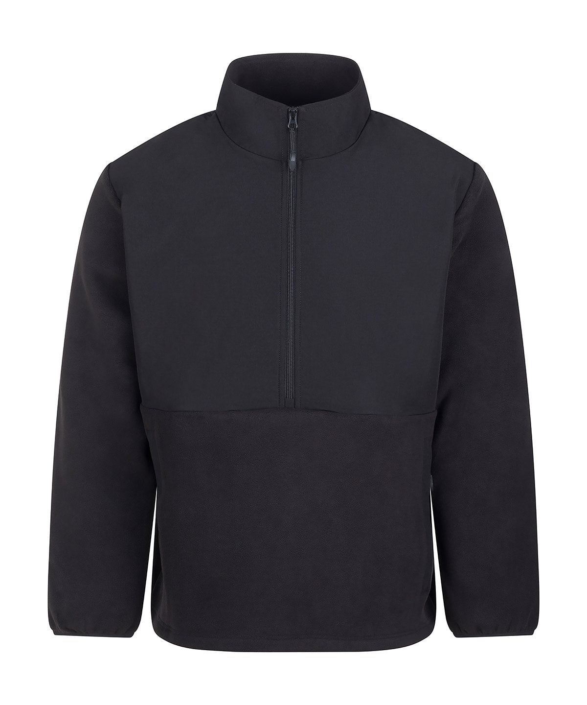 1/2-Zip Microfleece in Black, front view