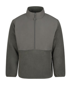 1/2-Zip Microfleece in Dark Olive, front view