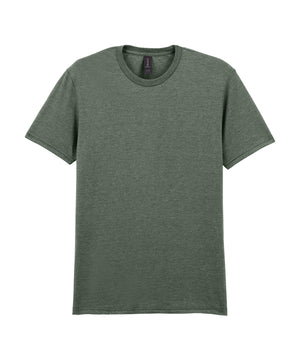 Softstyle™ Adult Ringspun T-Shirt in Heather Military Green, front view