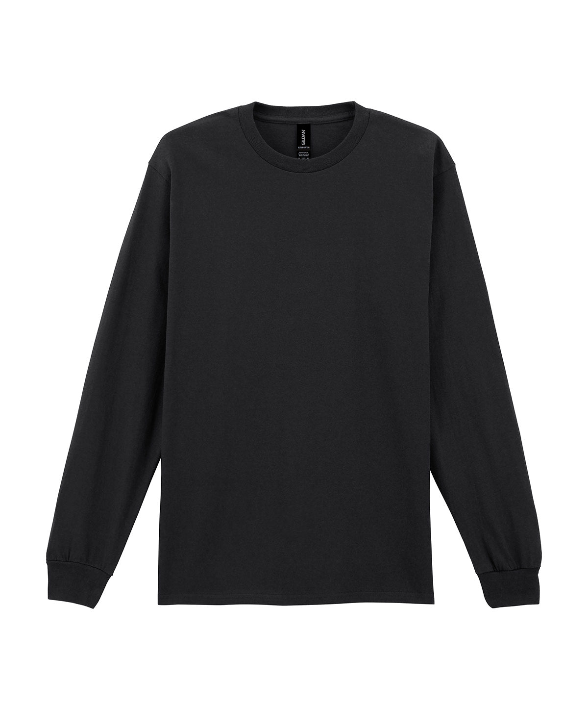 Ultra Cotton™ Adult Long Sleeve T-Shirt in Black, front view