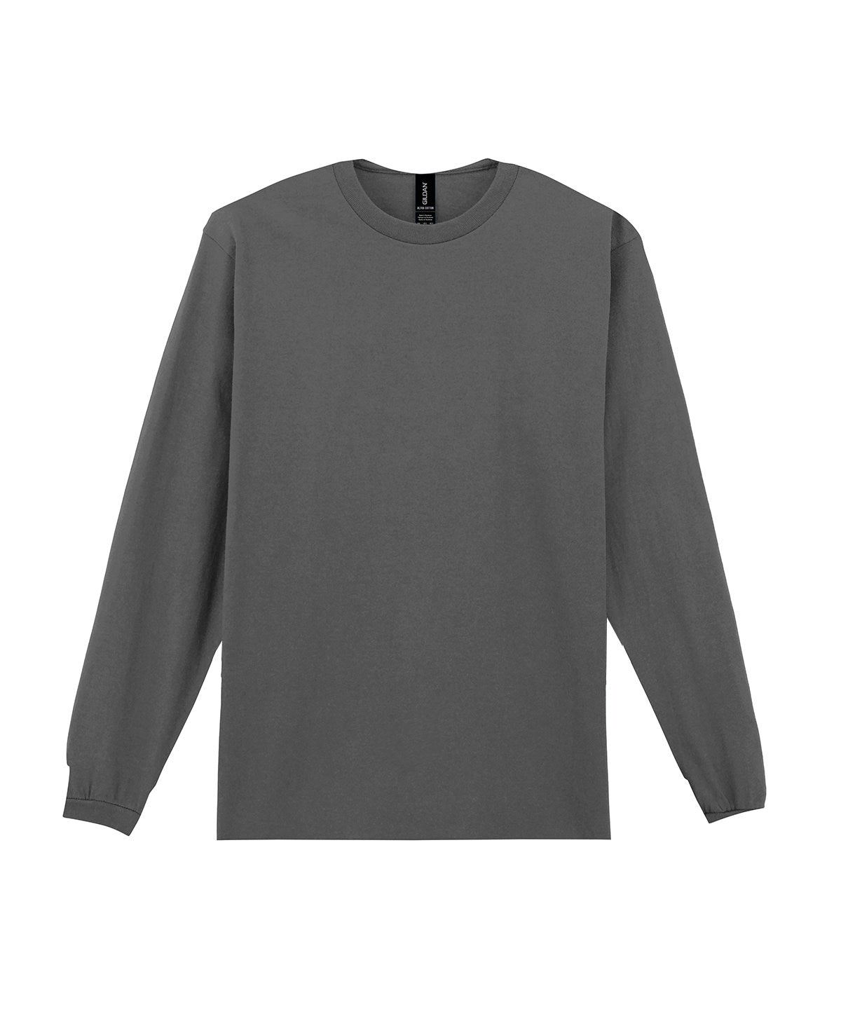 Ultra Cotton™ Adult Long Sleeve T-Shirt in Charcoal, front view