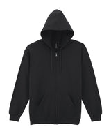 Heavy Blend™ Full-Zip Hooded Sweatshirt in Black, front view