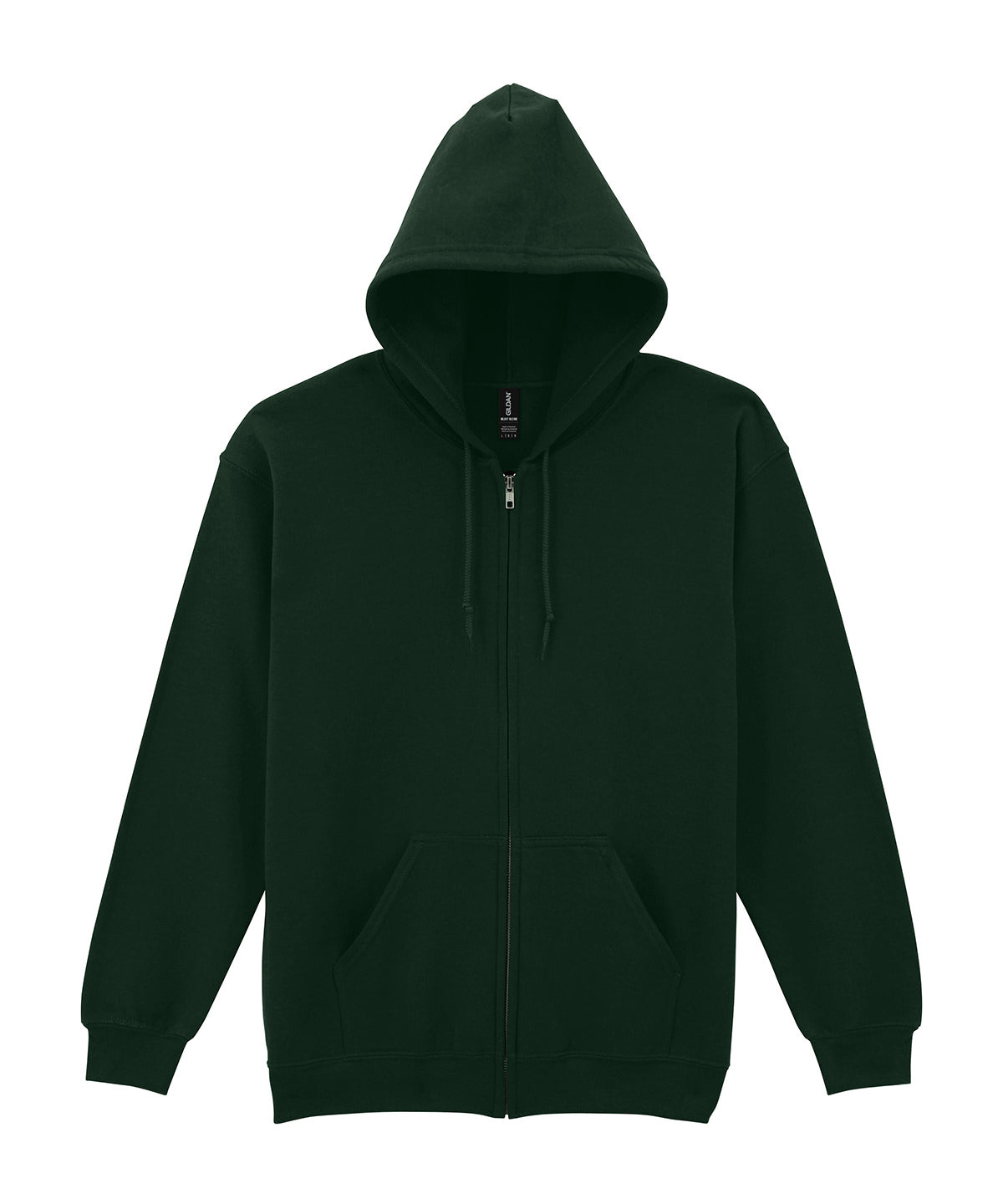 Heavy Blend™ Full-Zip Hooded Sweatshirt in Forest, front view
