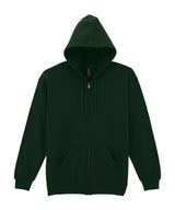 Heavy Blend™ Full-Zip Hooded Sweatshirt in Forest, front view