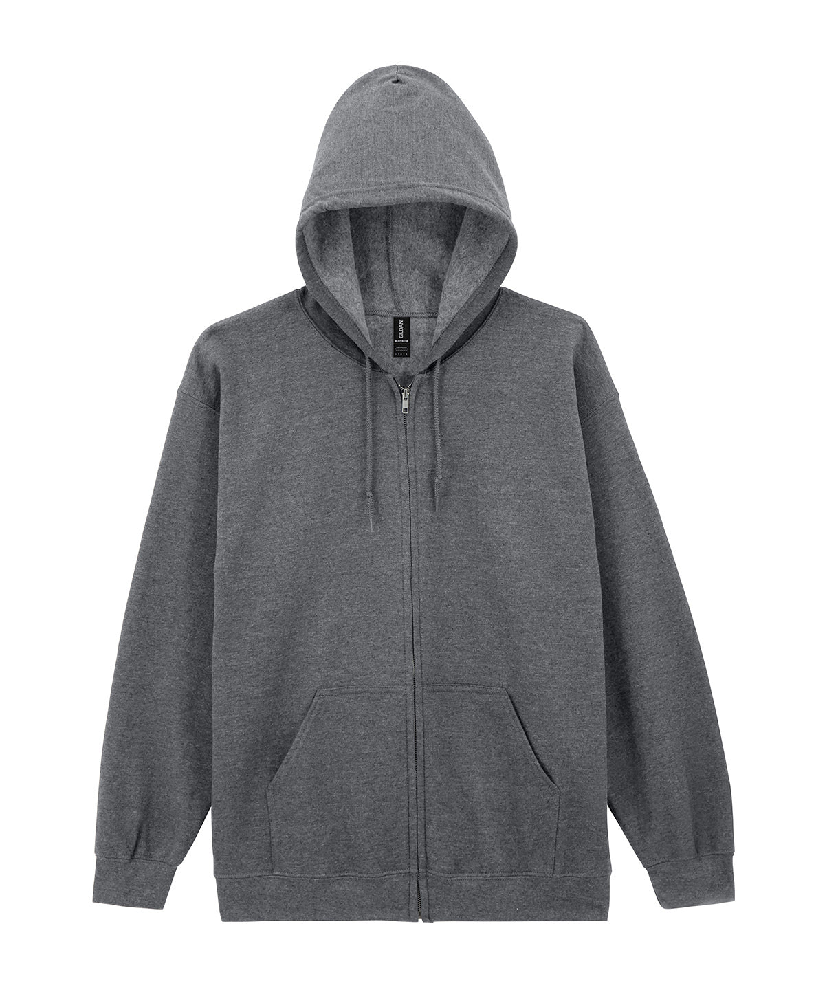 Heavy Blend™ Full-Zip Hooded Sweatshirt in Graphite Heather, front view