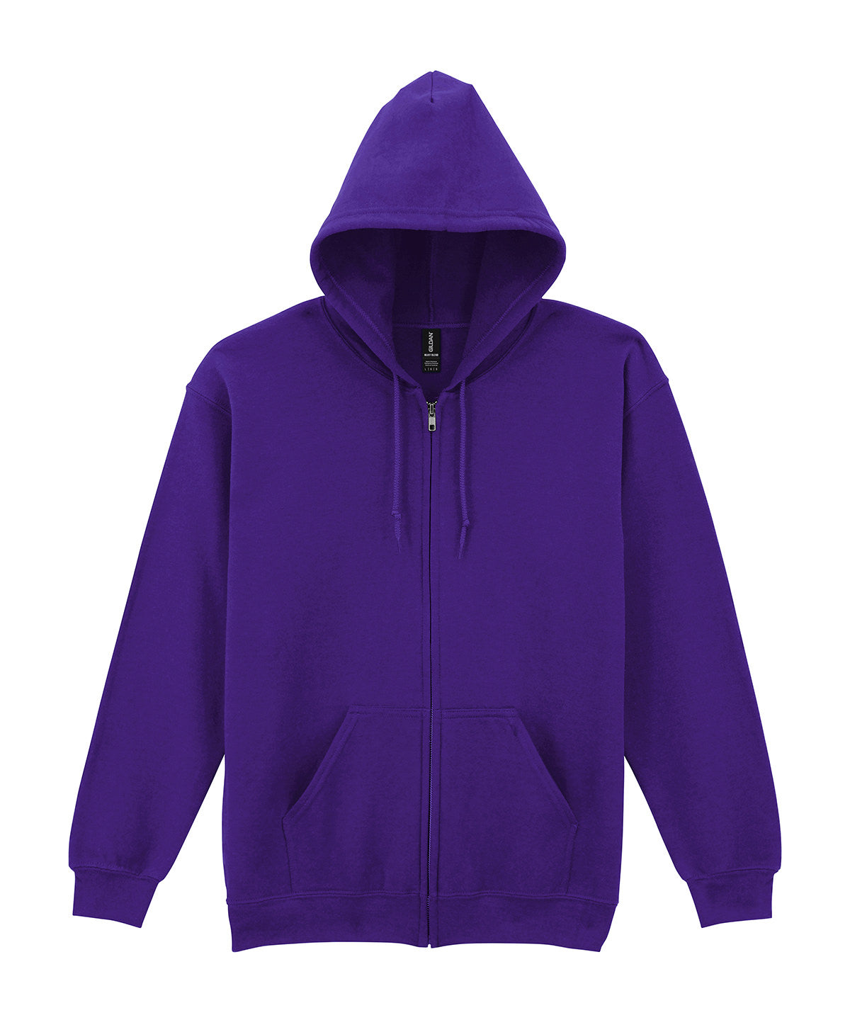 Heavy Blend™ Full-Zip Hooded Sweatshirt in Purple, front view