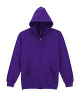 Heavy Blend™ Full-Zip Hooded Sweatshirt in Purple, front view