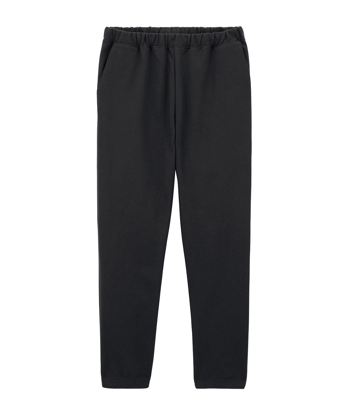 Softstyle™ Midweight Adult Pocket Sweatpants in Black, front view