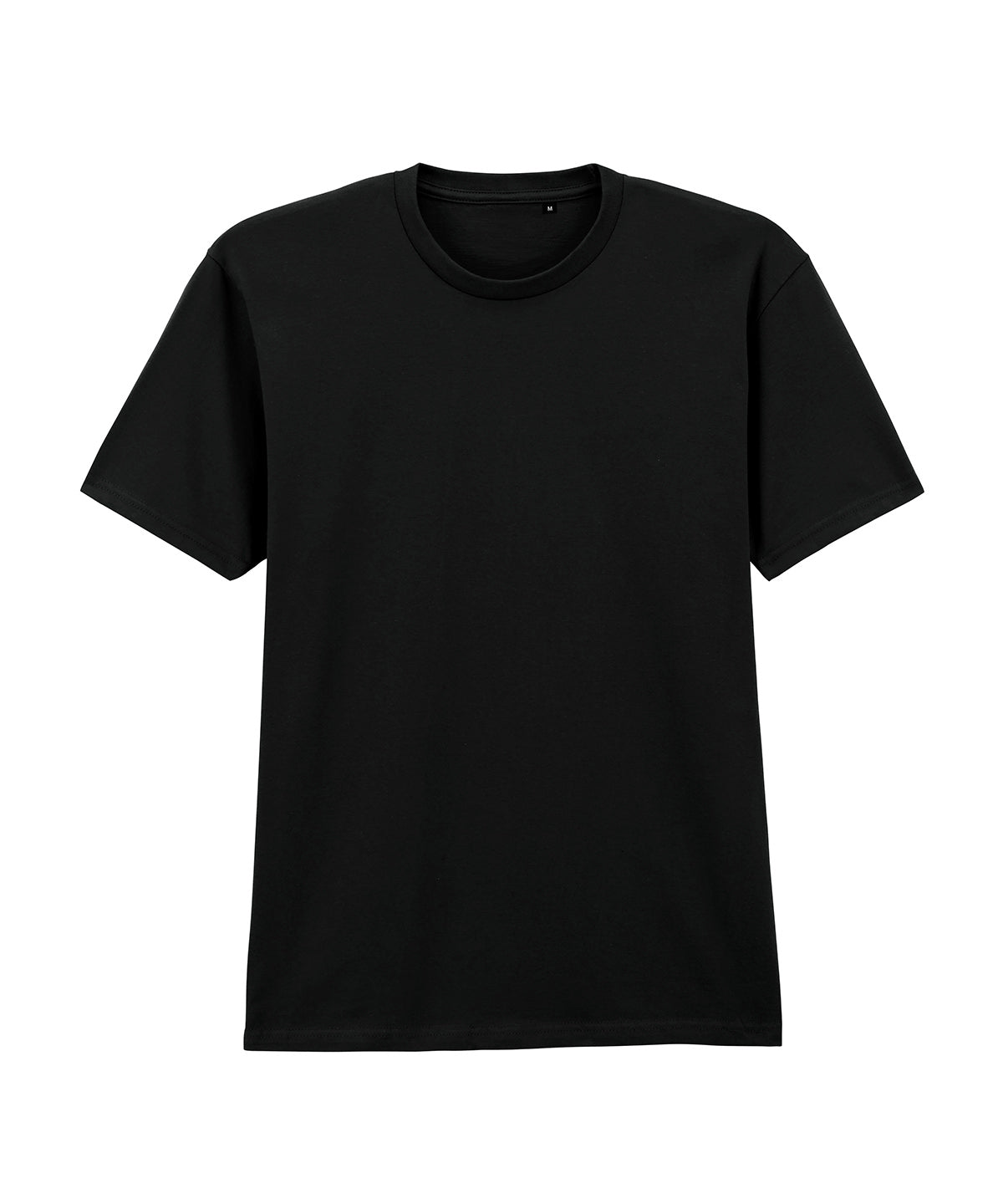 Softstyle™ Midweight Adult No-Label Enzyme Wash T-Shirt in Pitch Black, front view
