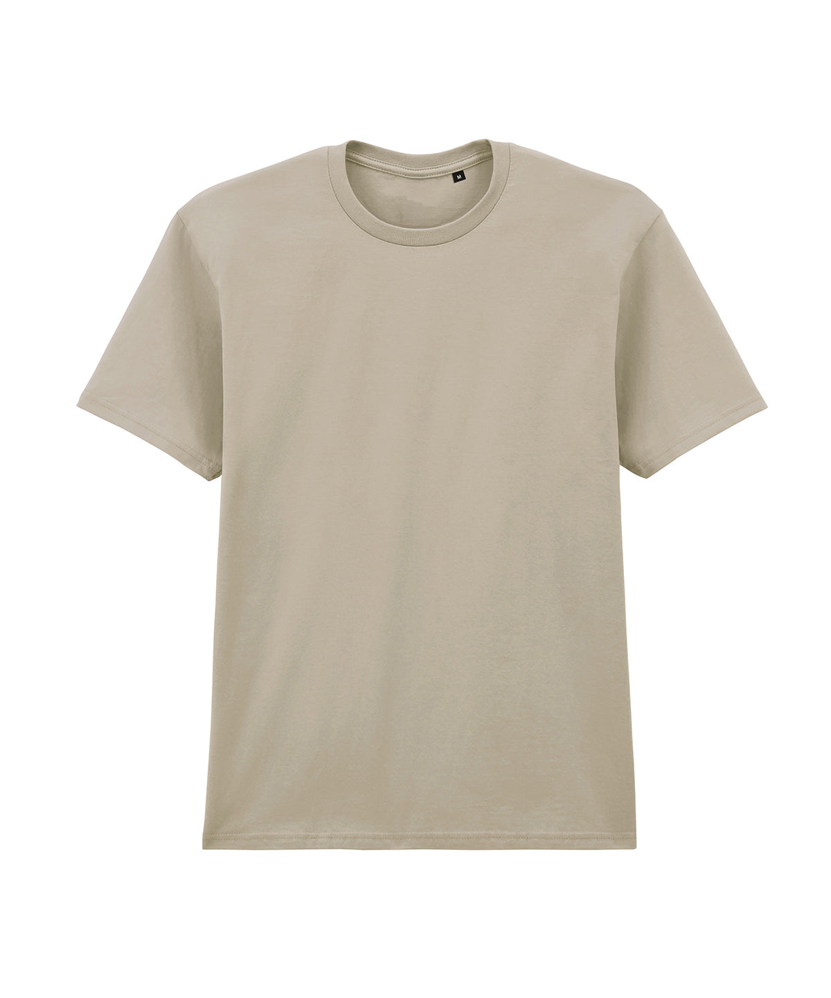 Softstyle™ Midweight Adult No-Label Enzyme Wash T-Shirt in Sand, front view