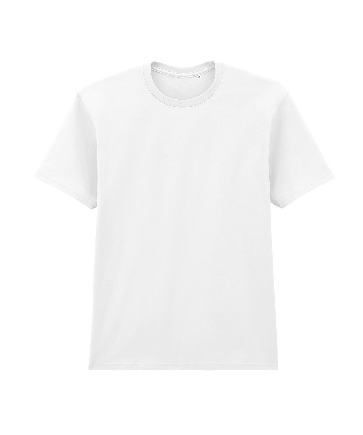 Softstyle™ Midweight Adult No-Label Enzyme Wash T-Shirt in White, front view