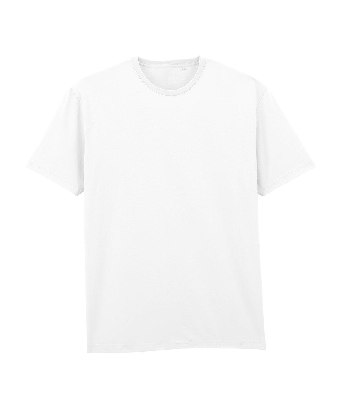 Light Cotton Adult No-Label T-Shirt in White, front view