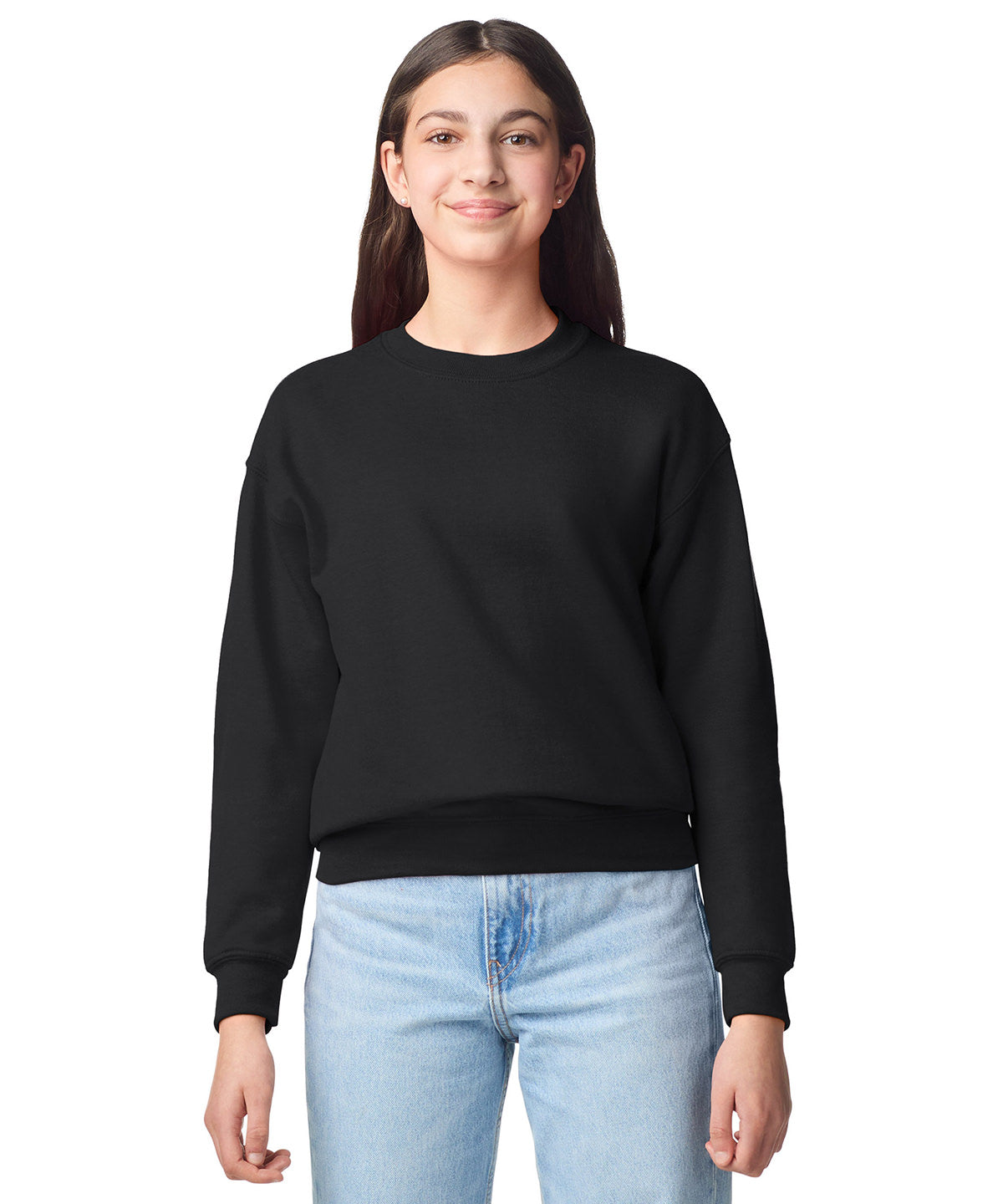 Lifestyle photo of the Heavy Blend™ Youth Crew Neck Sweatshirt