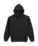 Softstyle™ Midweight Fleece Youth Hoodie in Black, front view