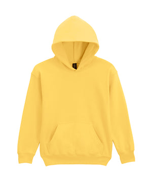 Softstyle™ Midweight Fleece Youth Hoodie in Daisy, front view