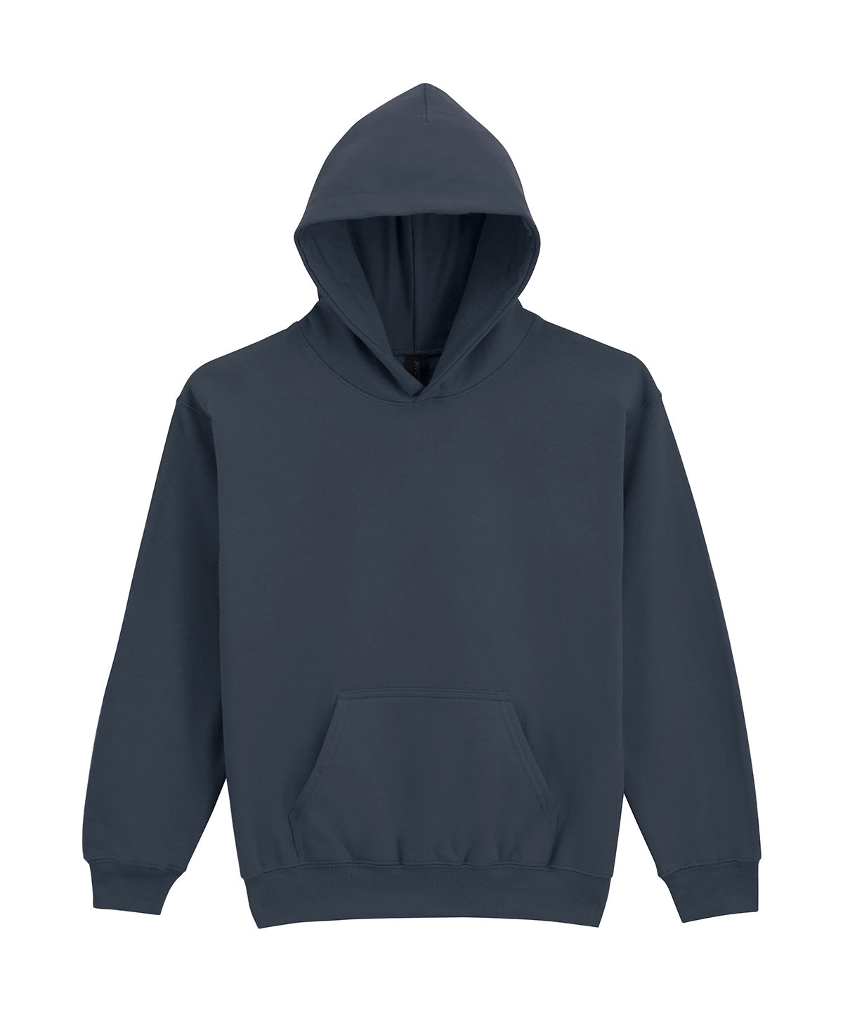 Softstyle™ Midweight Fleece Youth Hoodie in Dark Heather, front view