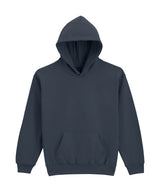 Softstyle™ Midweight Fleece Youth Hoodie in Dark Heather, front view