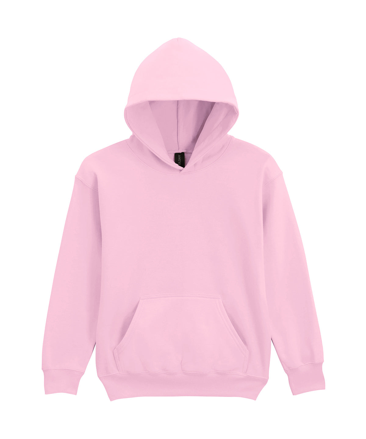 Softstyle™ Midweight Fleece Youth Hoodie in Light Pink, front view