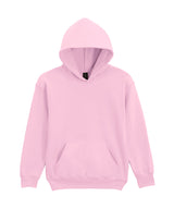 Softstyle™ Midweight Fleece Youth Hoodie in Light Pink, front view