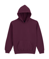 Softstyle™ Midweight Fleece Youth Hoodie in Maroon, front view