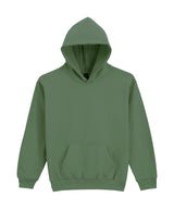 Softstyle™ Midweight Fleece Youth Hoodie in Military Green, front view