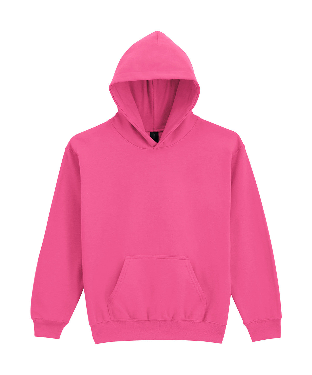 Softstyle™ Midweight Fleece Youth Hoodie in Pink Lemonade, front view