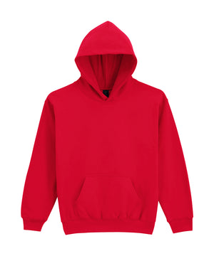 Softstyle™ Midweight Fleece Youth Hoodie in Red, front view