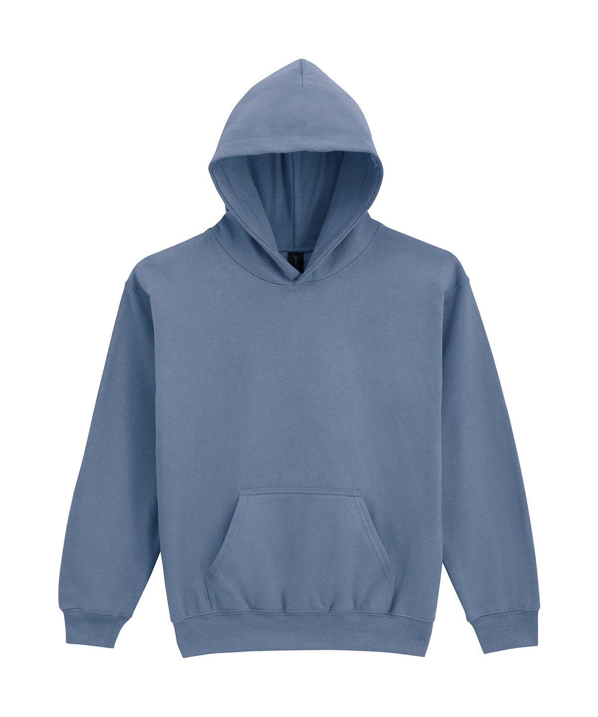 Softstyle™ Midweight Fleece Youth Hoodie in Stone Blue, front view