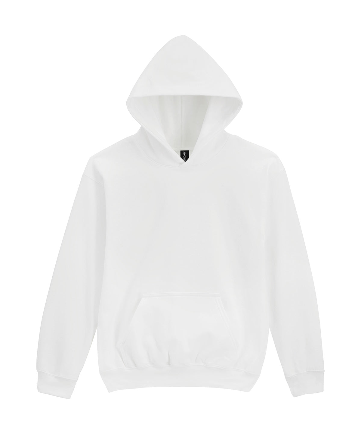 Softstyle™ Midweight Fleece Youth Hoodie in White, front view