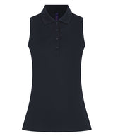 Women’s Sleeveless Coolplus® Polo Shirt in Navy, front view