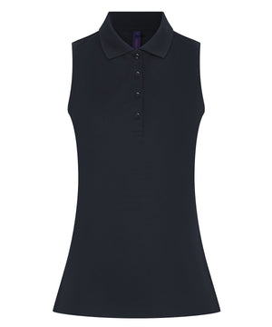 Women’s Sleeveless Coolplus® Polo Shirt in Navy, front view