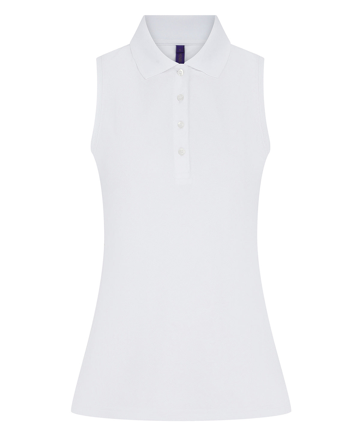Women’s Sleeveless Coolplus® Polo Shirt in White, front view