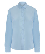 Women’s Long Sleeve ‘Cotton-Feel’ Coolplus® Shirt in Light Blue, front view