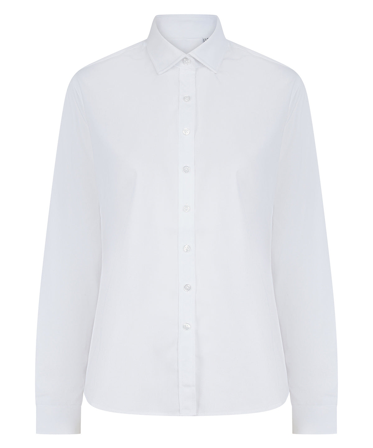 Women’s Long Sleeve ‘Cotton-Feel’ Coolplus® Shirt in White, front view