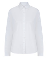 Women’s Long Sleeve ‘Cotton-Feel’ Coolplus® Shirt in White, front view