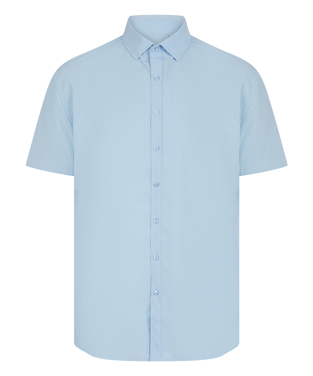 Short Sleeve ‘Cotton-Feel’ Coolplus® Shirt in Light Blue, front view