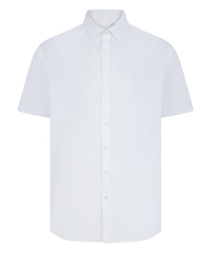 Short Sleeve ‘Cotton-Feel’ Coolplus® Shirt in White, front view