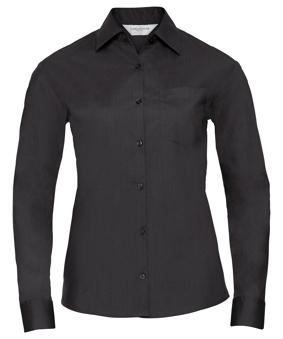 Lifestyle photo of the Women's Long Sleeve Polycotton Easycare Poplin Shirt