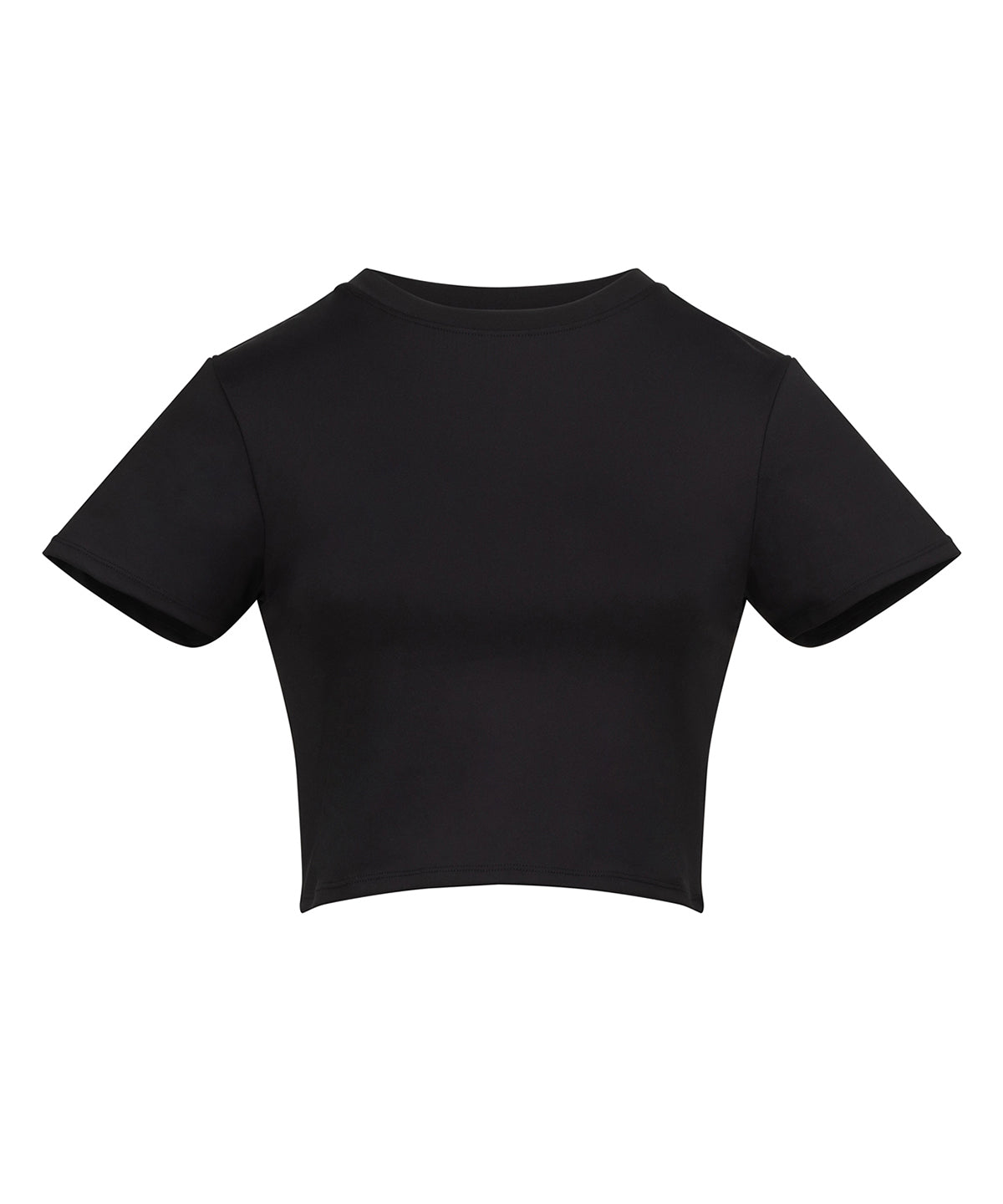 Women’s Recycled Cropped T in Jet Black, front view