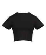 Women’s Recycled Cropped T in Jet Black, front view