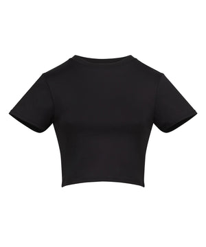 Women’s Recycled Cropped T in Jet Black, front view