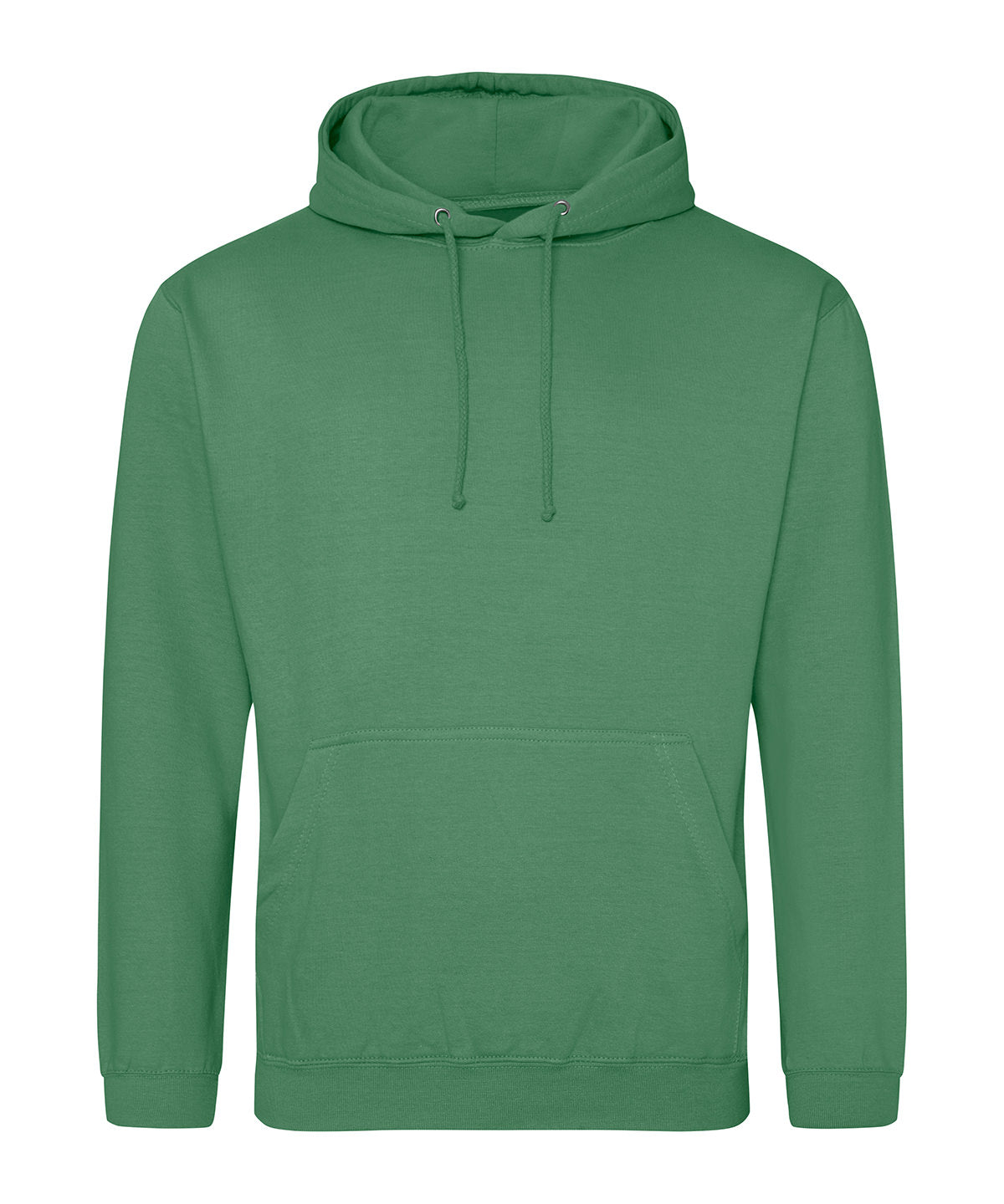 College Hoodie in Cactus Green, front view