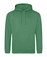 College Hoodie in Cactus Green, front view