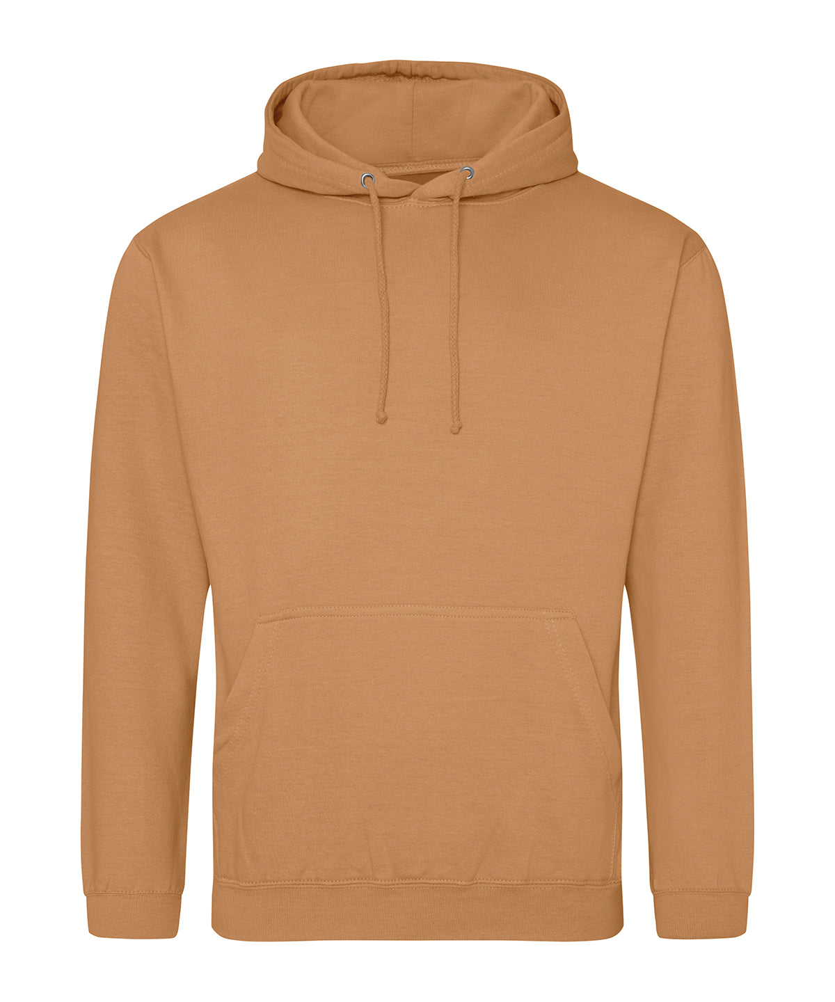 College Hoodie in Caramel Latte, front view