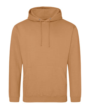 College Hoodie in Caramel Latte, front view