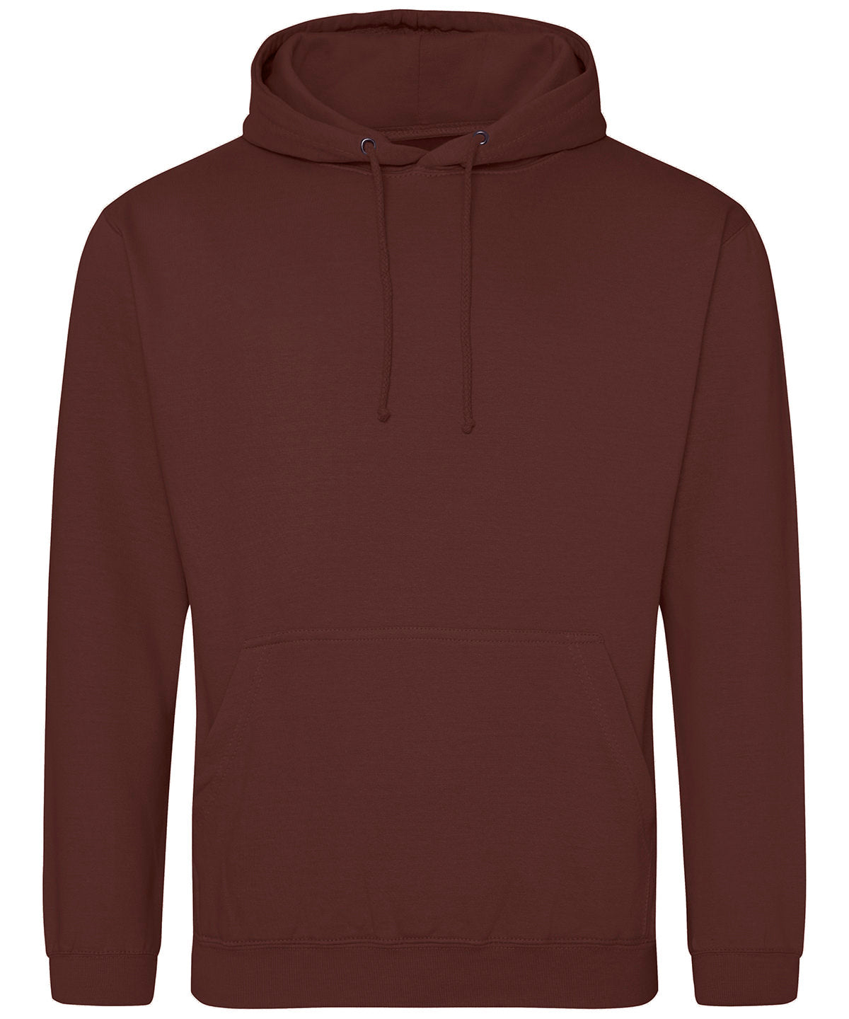 College Hoodie in Chocolate Fudge Brownie, front view