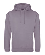 College Hoodie in Dusty Lilac, front view